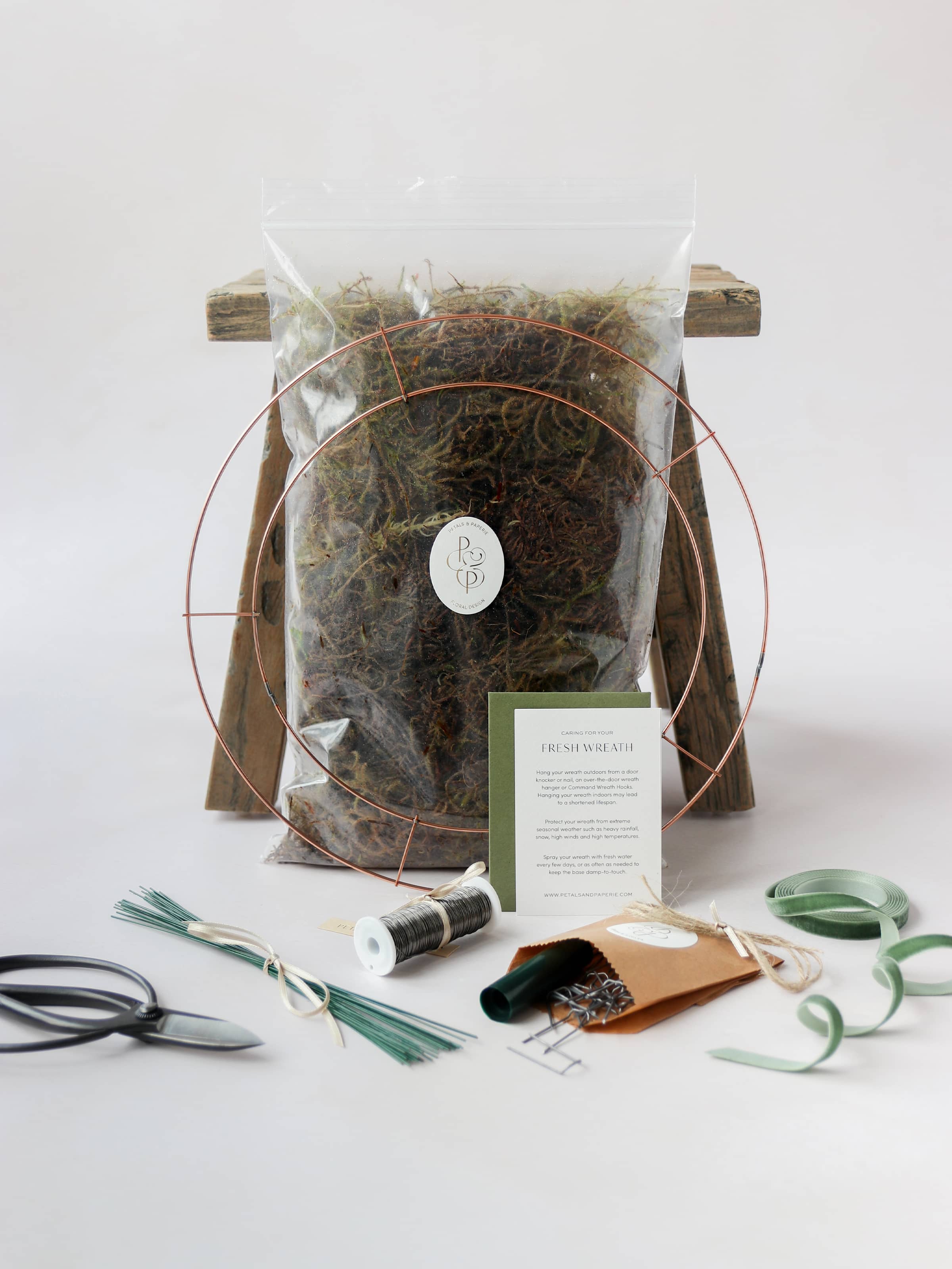 DIY Christmas Wreath Making Basic Kit - 10"