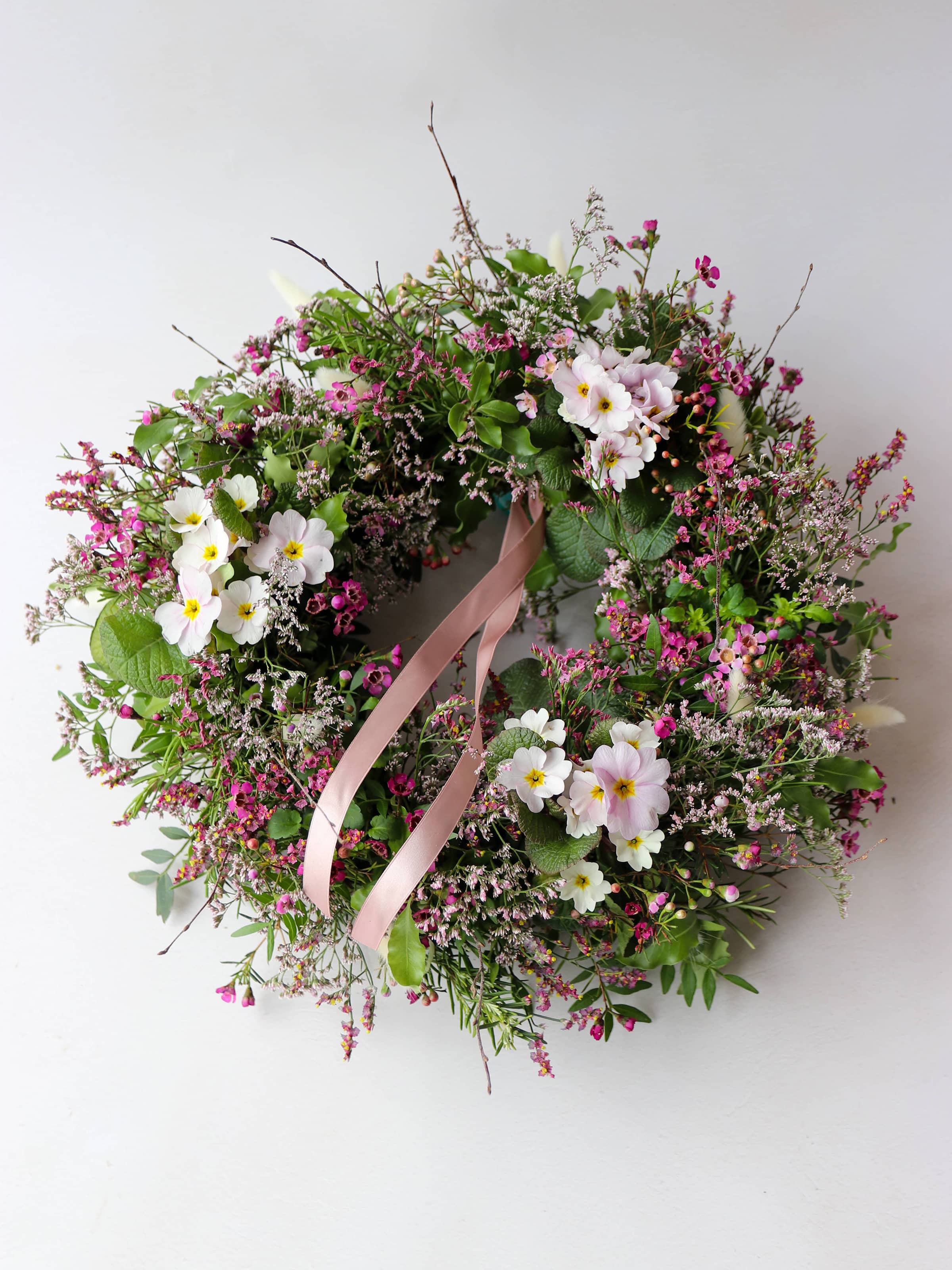 16" Pink Spring Wreath