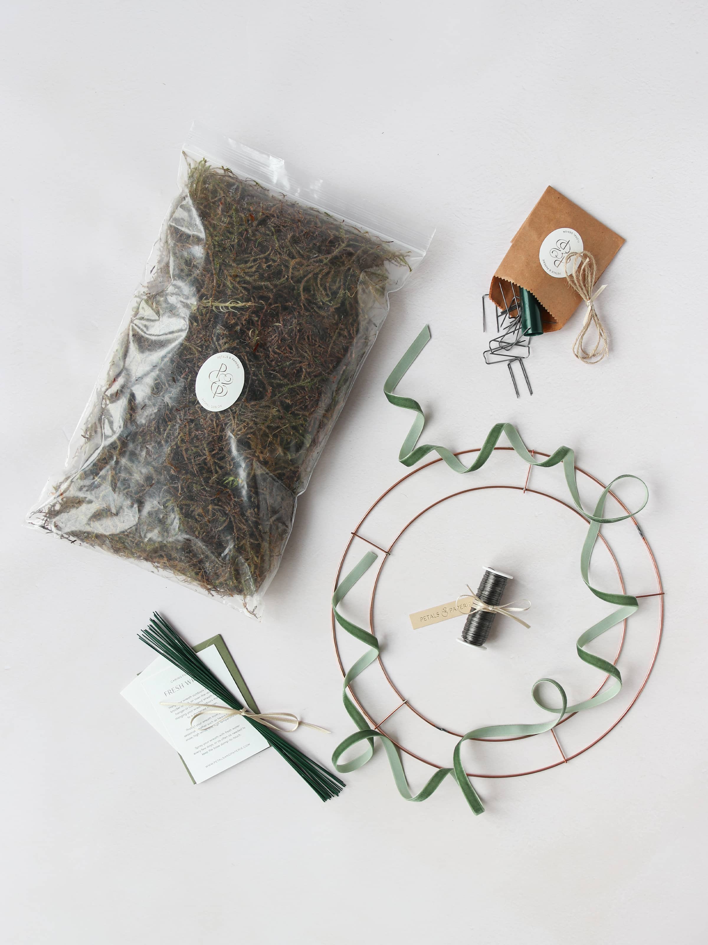 DIY Christmas Wreath Making Basic Kit - 10"
