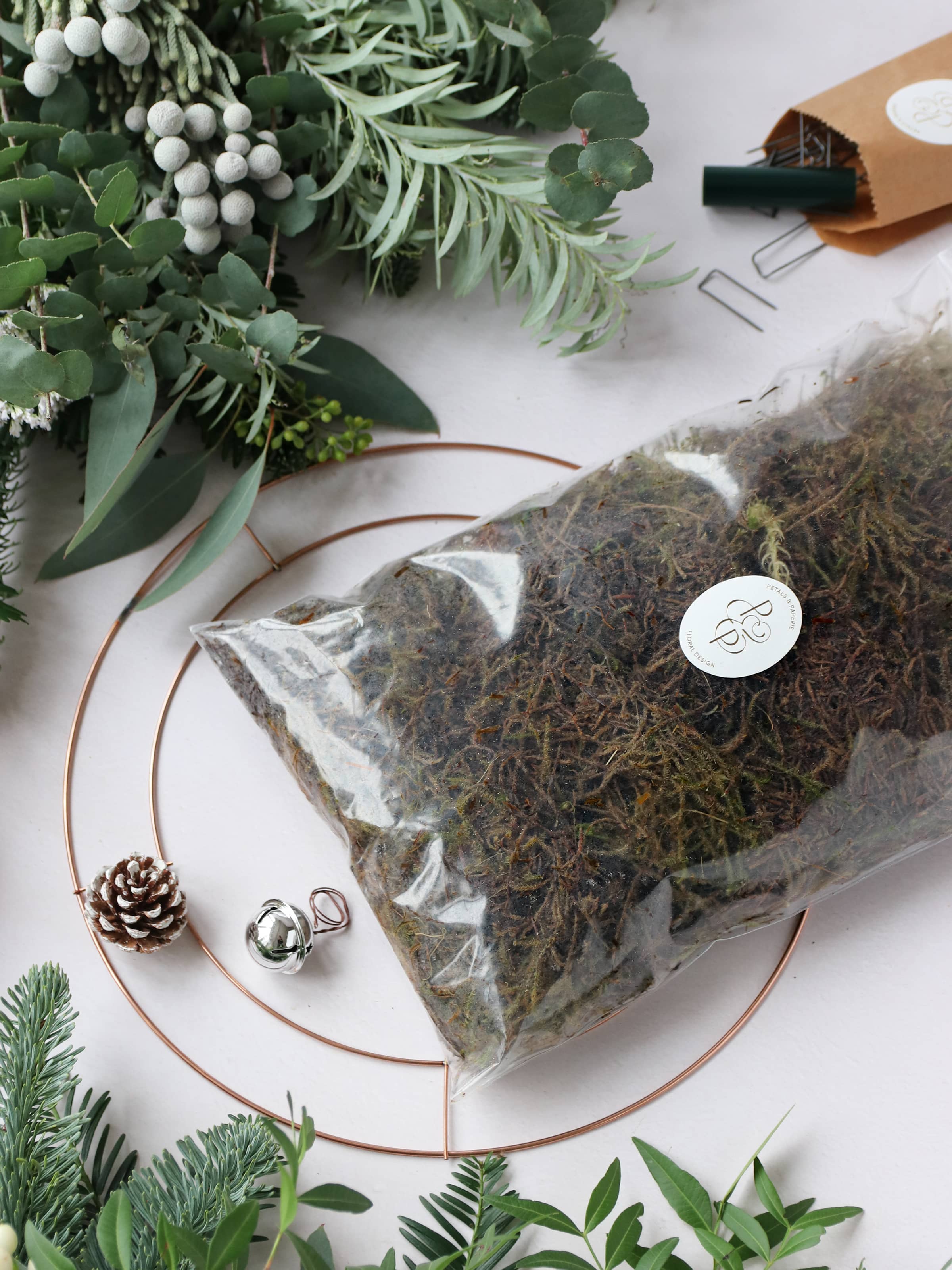 DIY 12" Christmas Wreath Making Kit -  'Winter Wonderland'