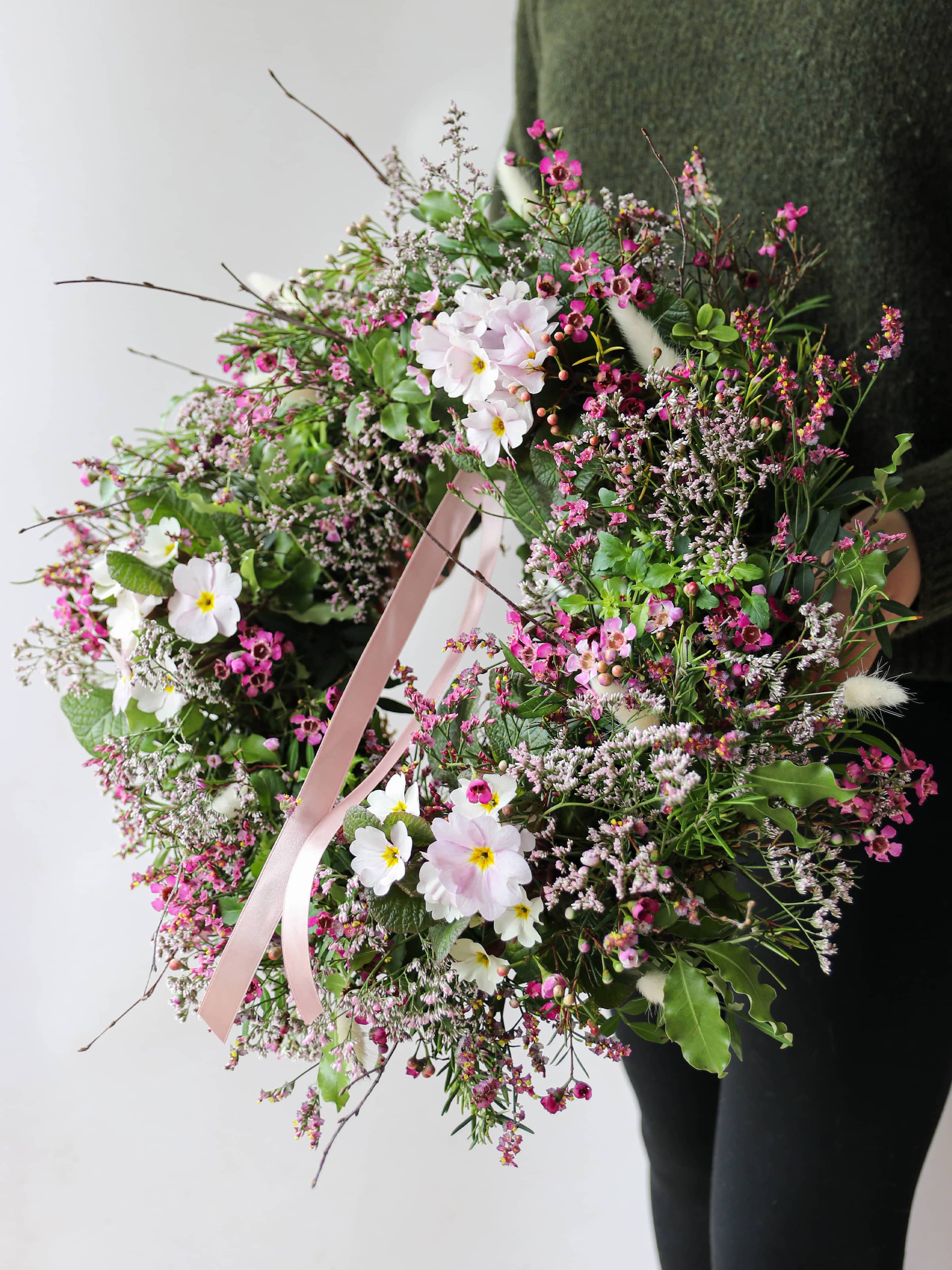 DIY Spring Easter Wreath Making Kit - Pink