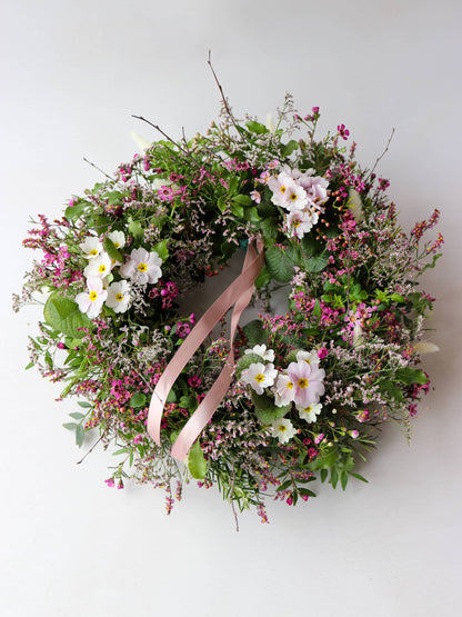 16" Pink Spring Wreath