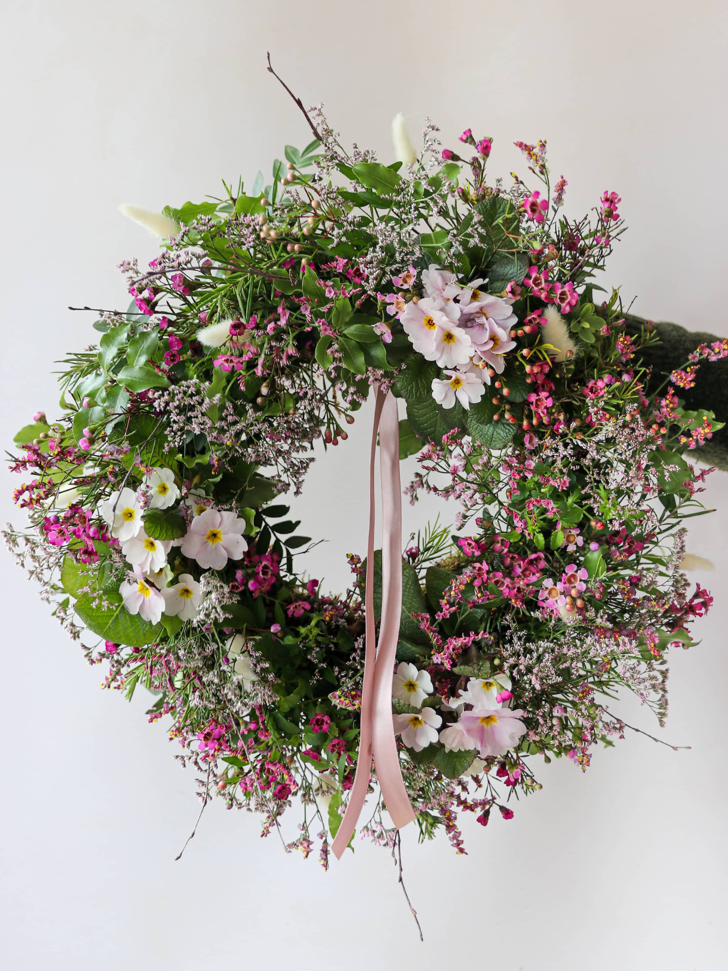 16" Pink Spring Wreath