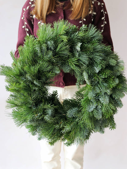 'Simply Foliage' - Luxury Fresh Christmas Door Wreath
