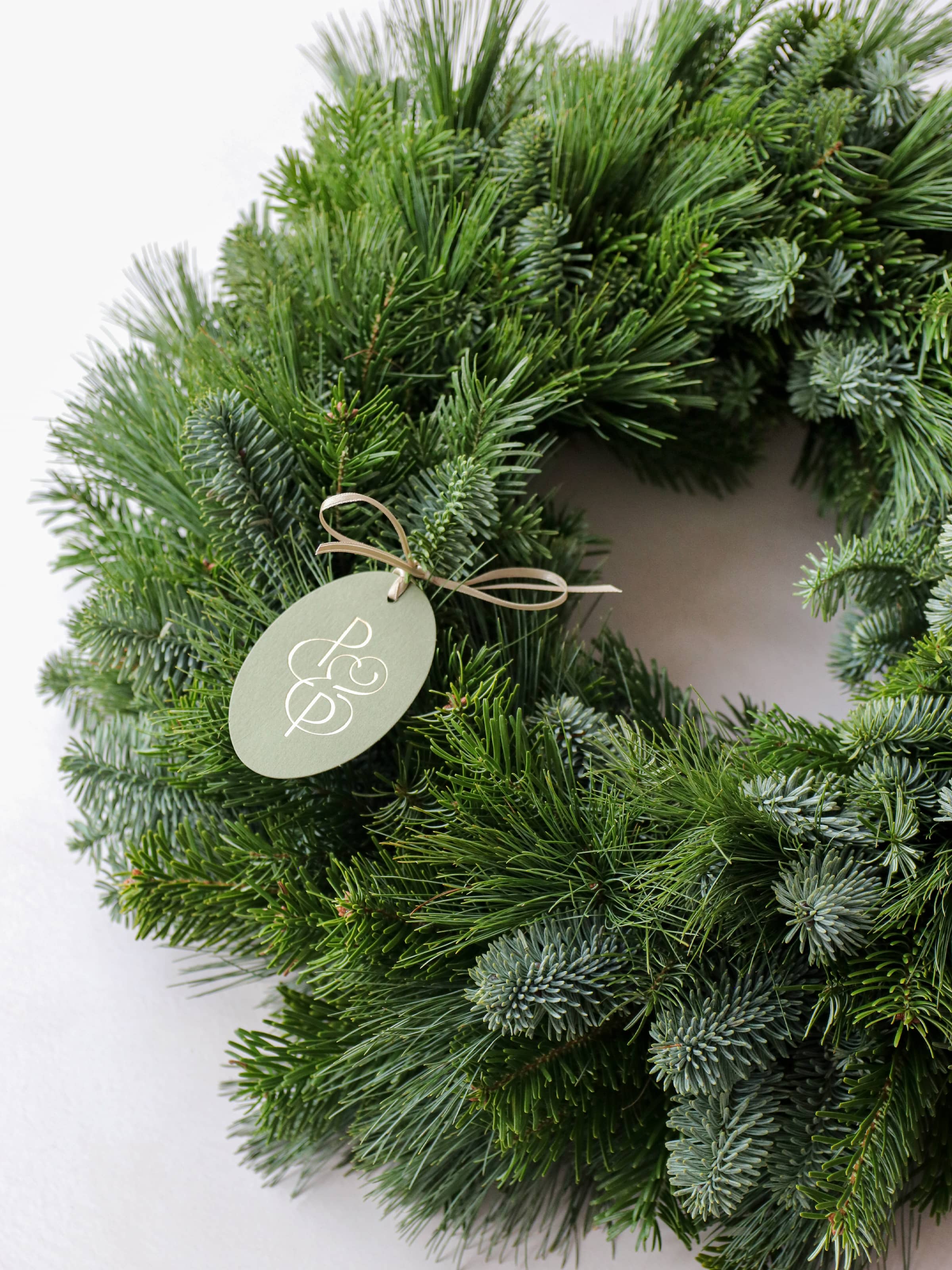 'Simply Foliage' - Luxury Fresh Christmas Door Wreath