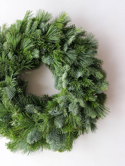 'Simply Foliage' - Luxury Fresh Christmas Door Wreath