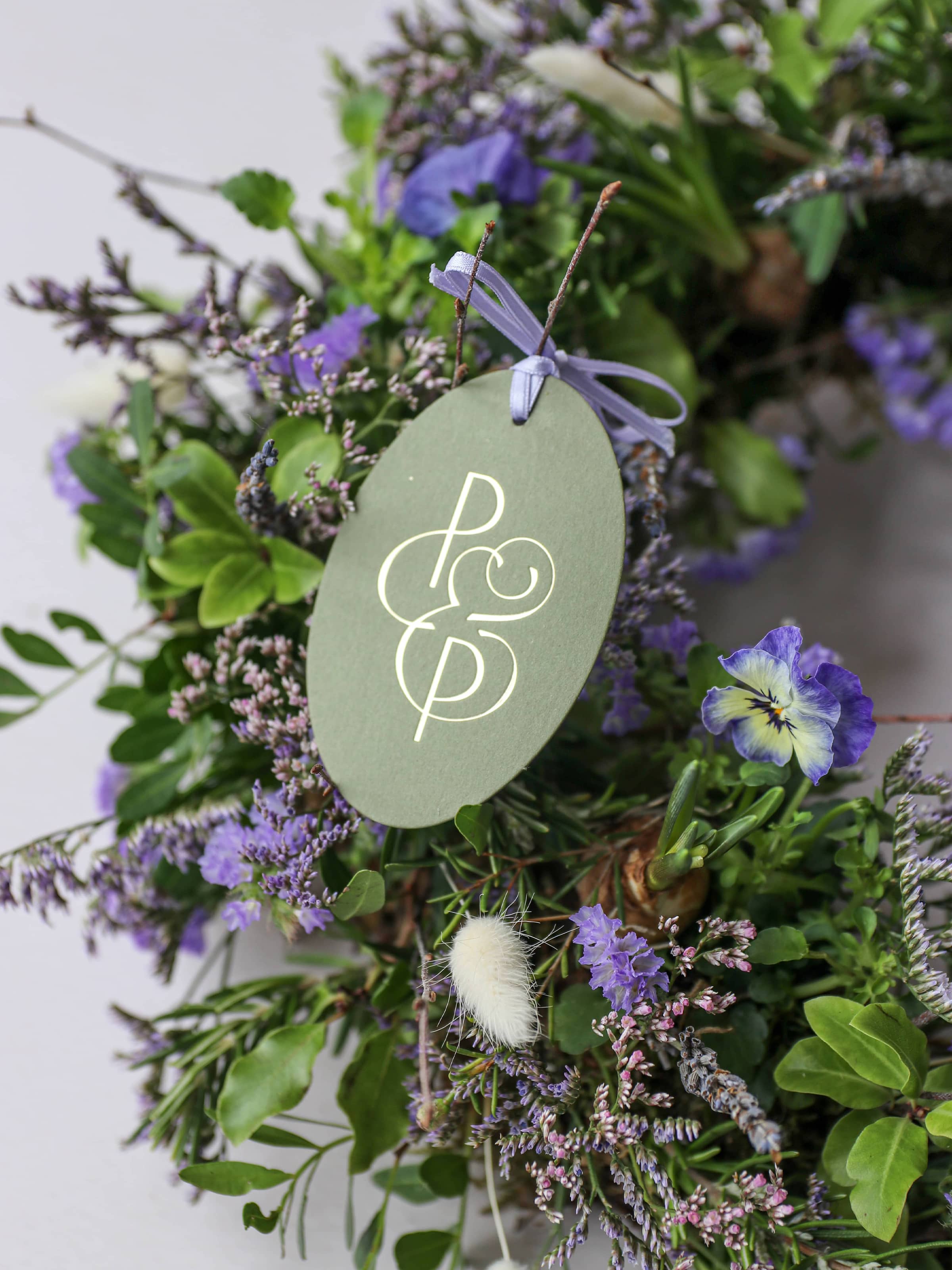 16" Purple & Lilac Spring Wreath