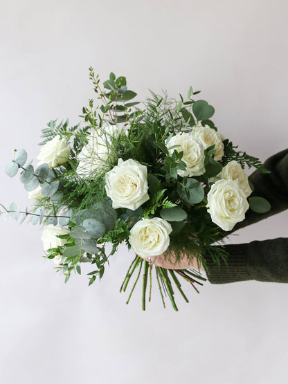 Valentine's Day Luxury White Rose Bouquet
