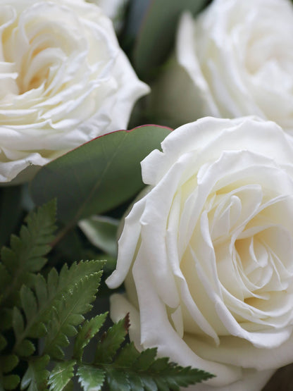 Valentine's Day Luxury White Rose Bouquet
